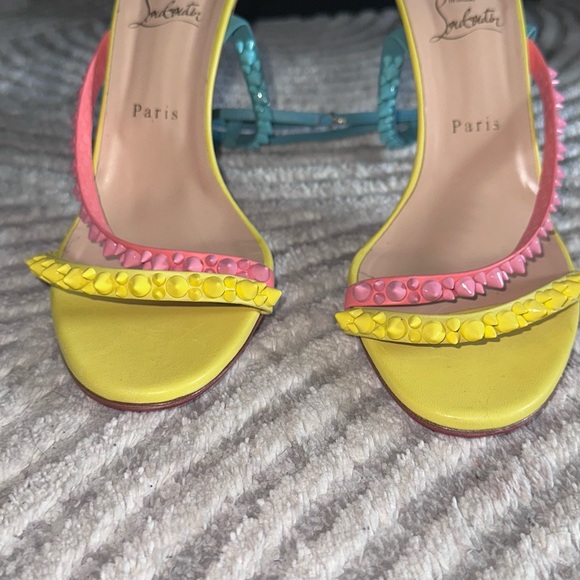 Christian Louboutin - Mafaldina Spikes 100 leather sandals - Picture 4 of 7